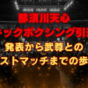 那須川天心 キックボクシング 引退発表から武尊とのラストマッチまでの歩み